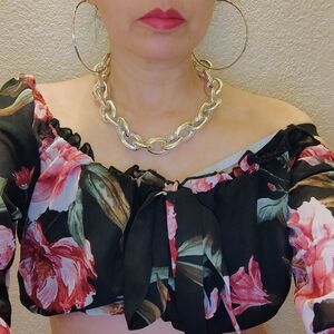 Silver Chunky Chain Necklace 19.5-20 Inches In Length